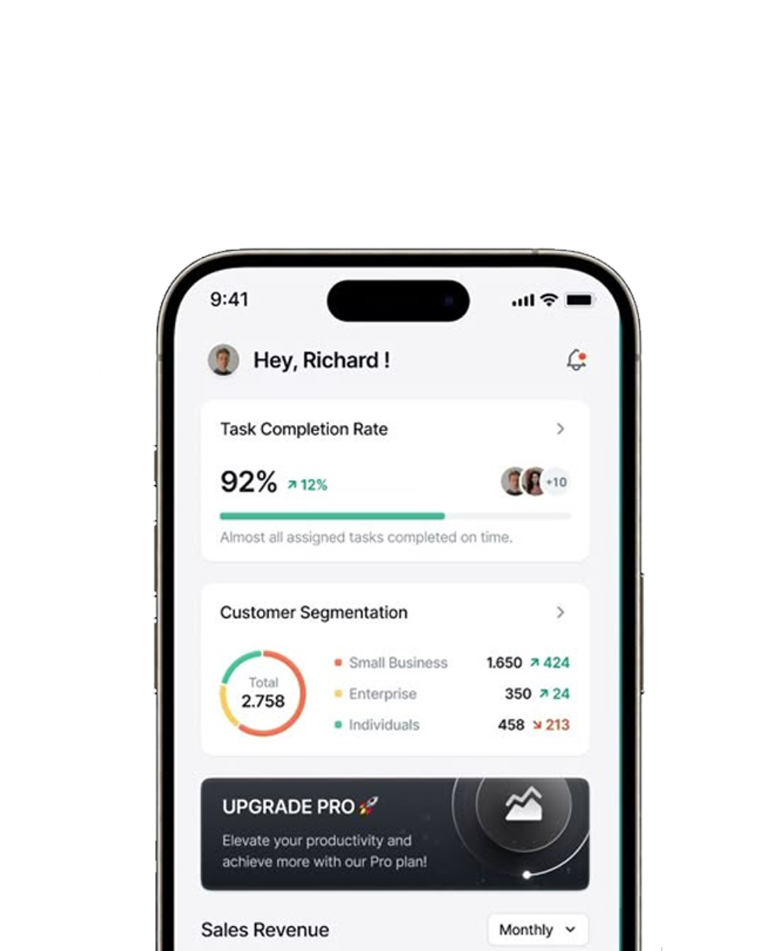 Mintt CRM Analytics Dashboard showing lead growth charts